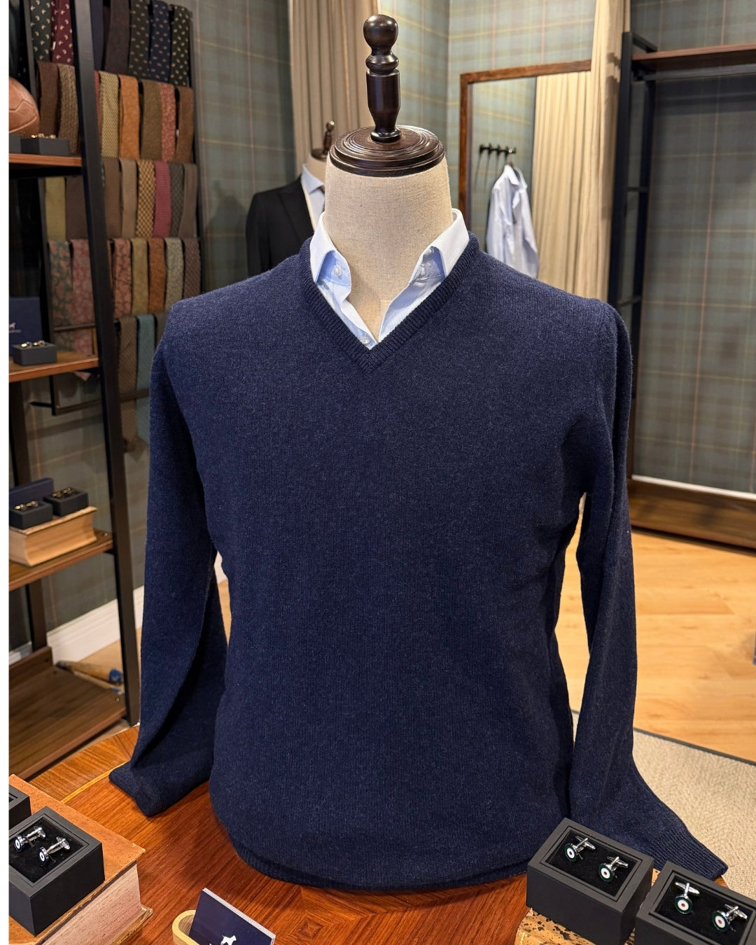 Jersey lana 100%Lambswool Azul Marino