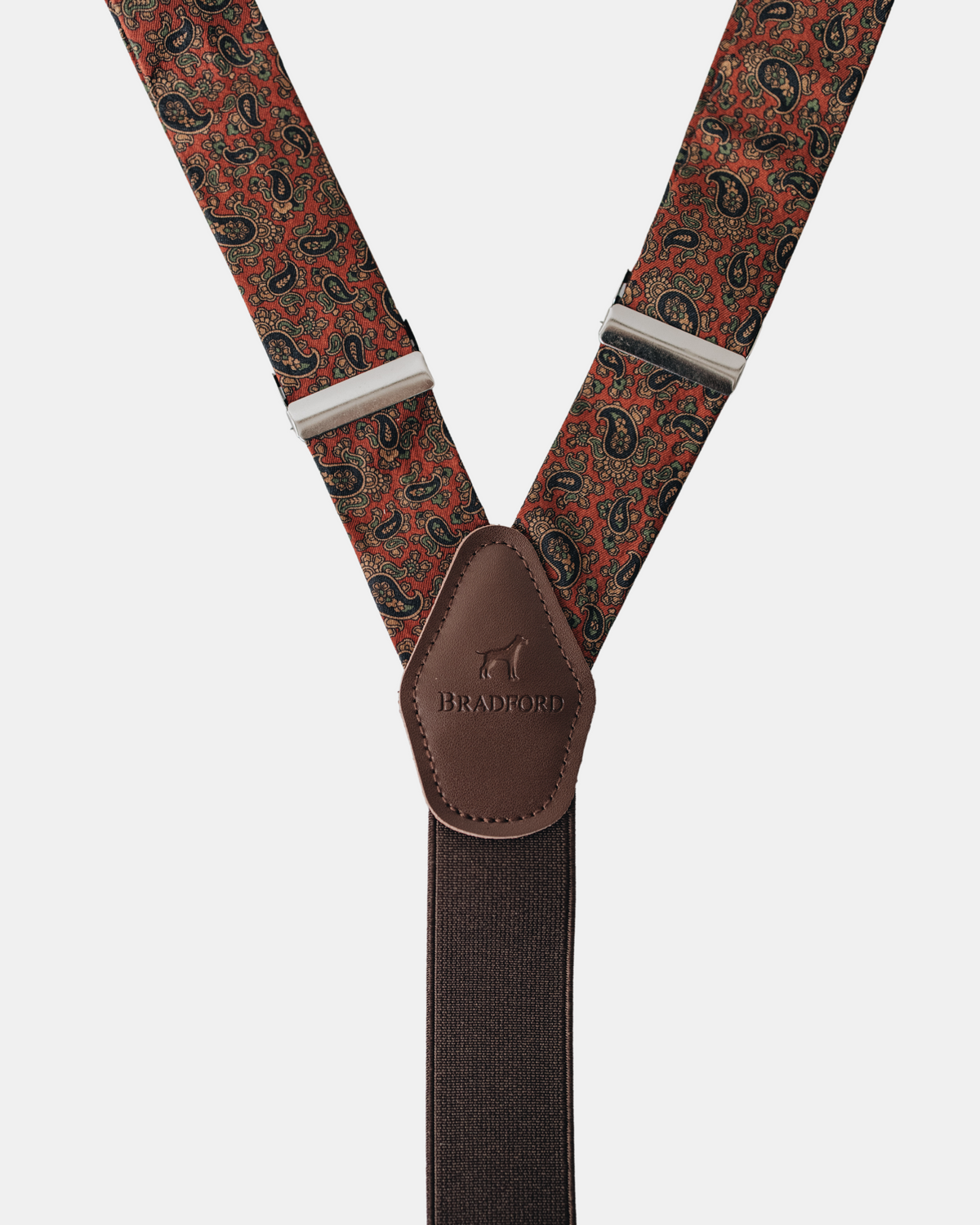 Tirante Seda Paisley Rojo