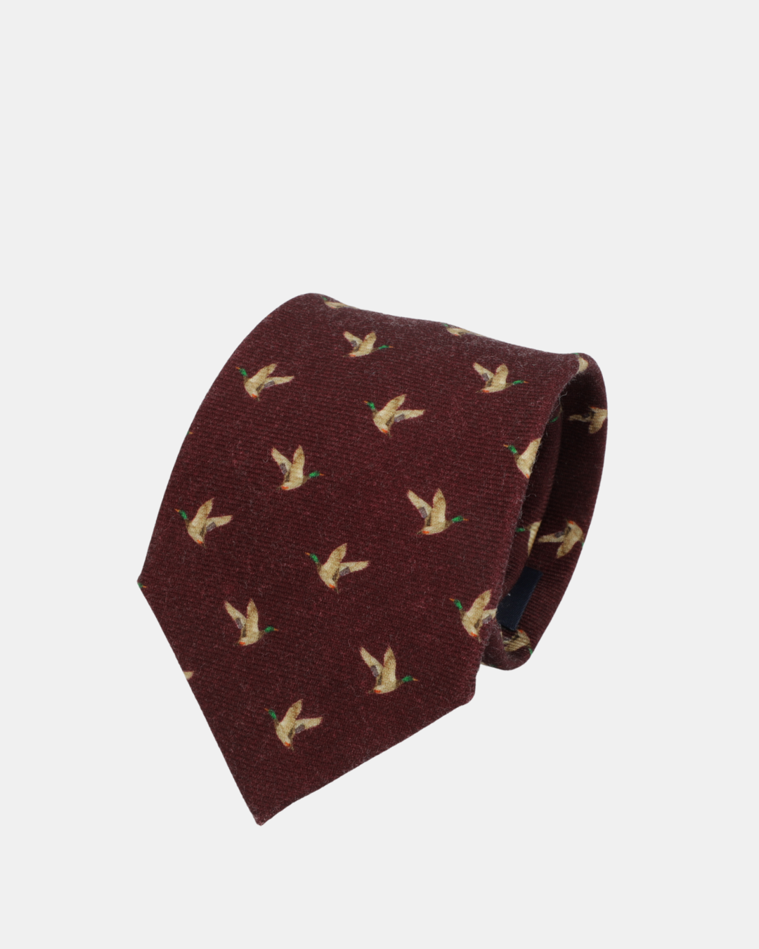 Corbata Lana Patos Burdeos