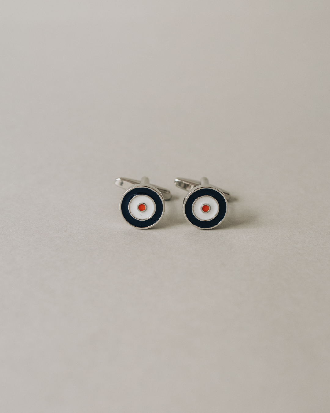 Gemelos Plateados Azul/Rojo