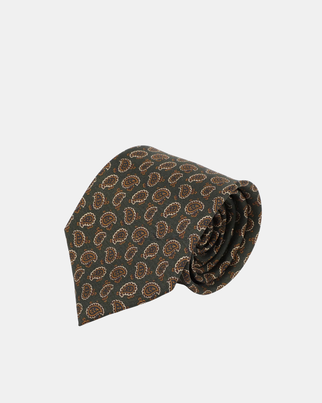Corbata Vintage Paisley Verde