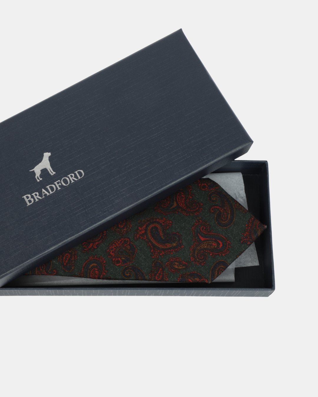 Gravata de lã com estampado paisley Munique
