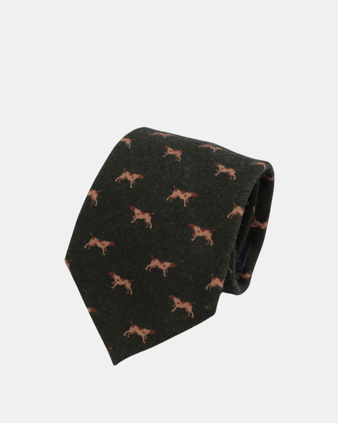 Corbata Lana Perros Verde