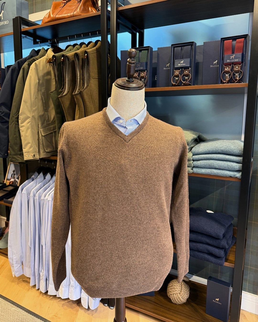 Jersey 100%Lambswool Marrón