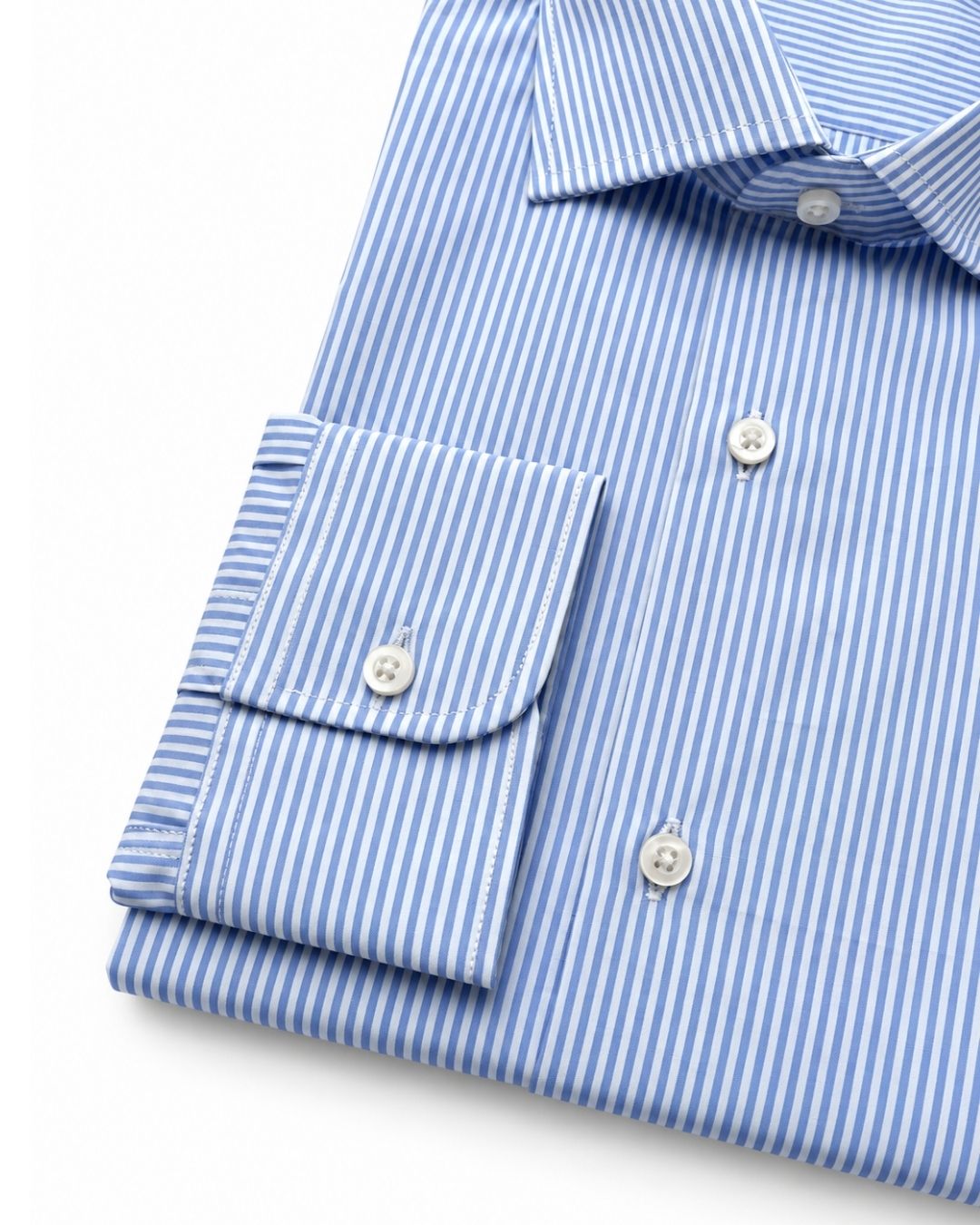 Camisa de Vestir Rayas Celeste