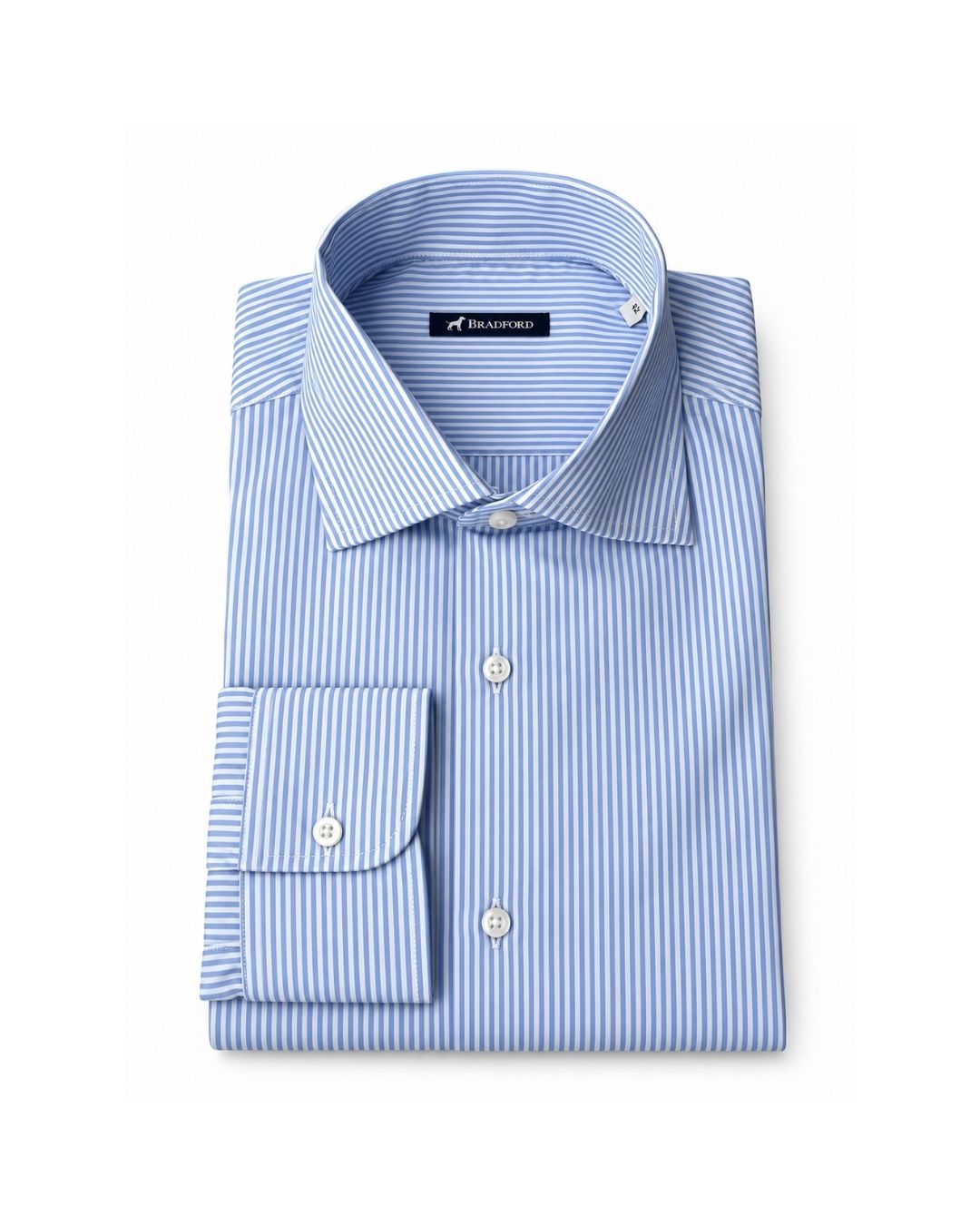 Camisa de Vestir Rayas Celeste